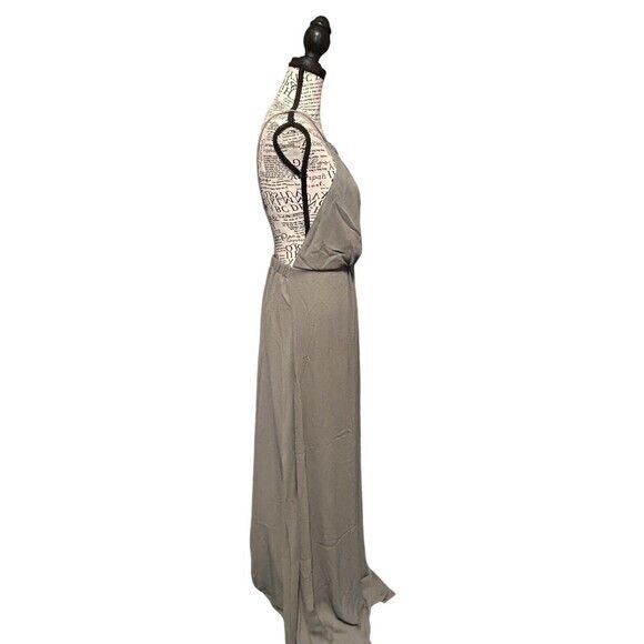 Show Me Your Mumu Amanda Halter Maxi Dress Jersey Knit‎ Gray Large Cockta… - Picture 2 of 6